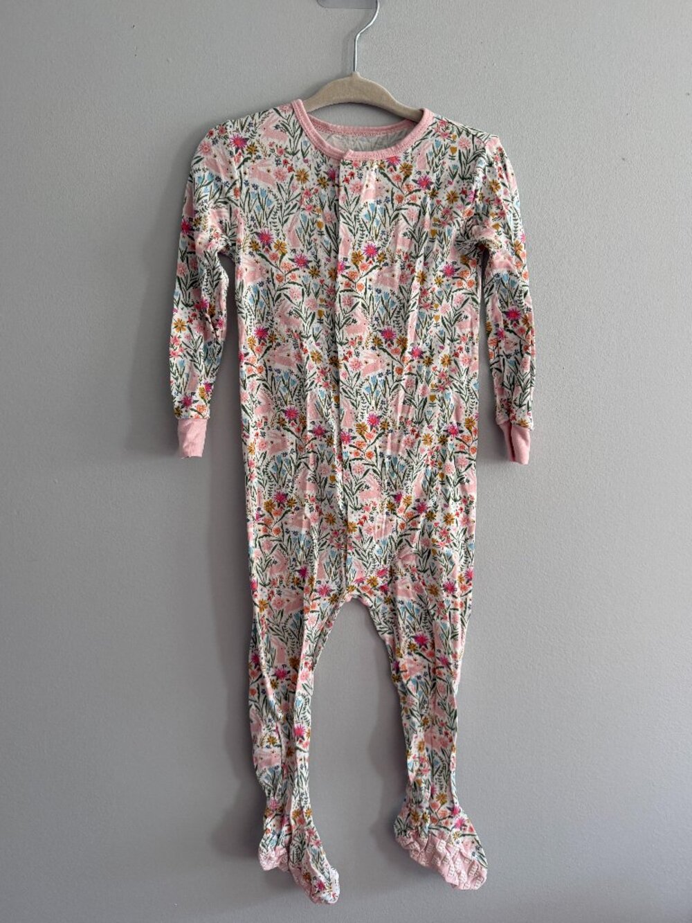 Magnetic Me Hunny Bunny Print Modal Footie 12-18M